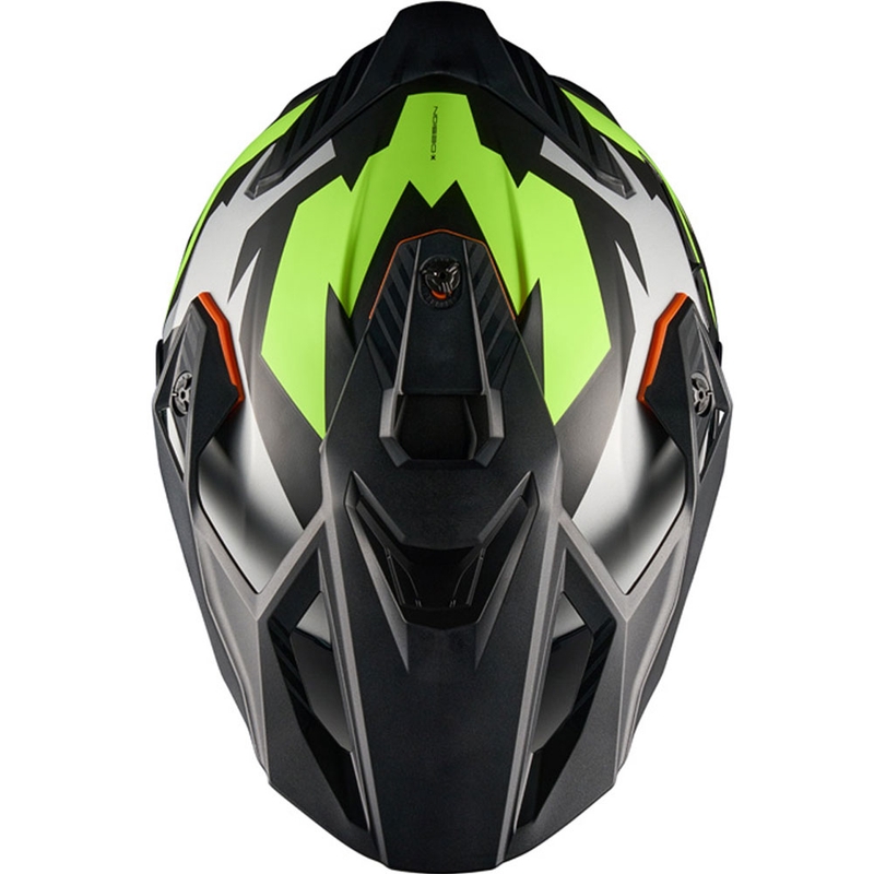 Kask motocyklowy enduro NEXX Y.TRAVL Primal czarno-fluo żółty