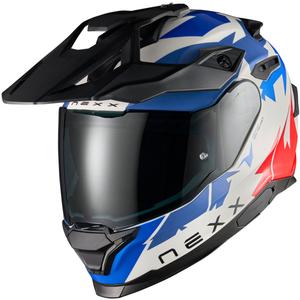 Kask motocyklowy enduro NEXX Y.TRAVL Primal niebiesko-czerwony
