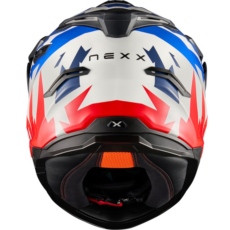 Kask motocyklowy enduro NEXX Y.TRAVL Primal niebiesko-czerwony