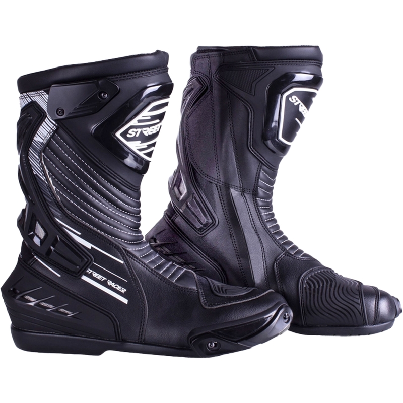 Buty motocyklowe Street Racer Grid czarno-białe
