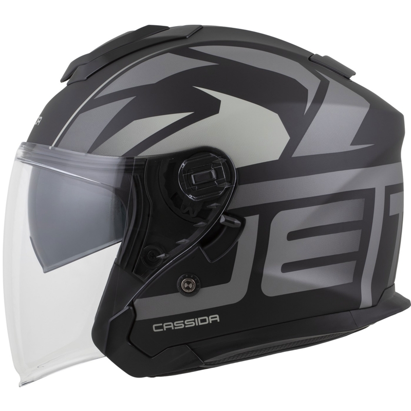Kask motocyklowy Cassida Jet Tech 2.0 RoTo Open Face, matowy, czarno-szaro-biały