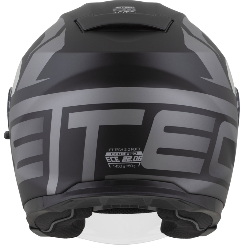 Kask motocyklowy Cassida Jet Tech 2.0 RoTo Open Face, matowy, czarno-szaro-biały