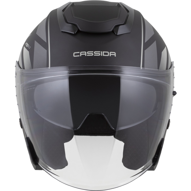 Kask motocyklowy Cassida Jet Tech 2.0 RoTo Open Face, matowy, czarno-szaro-biały