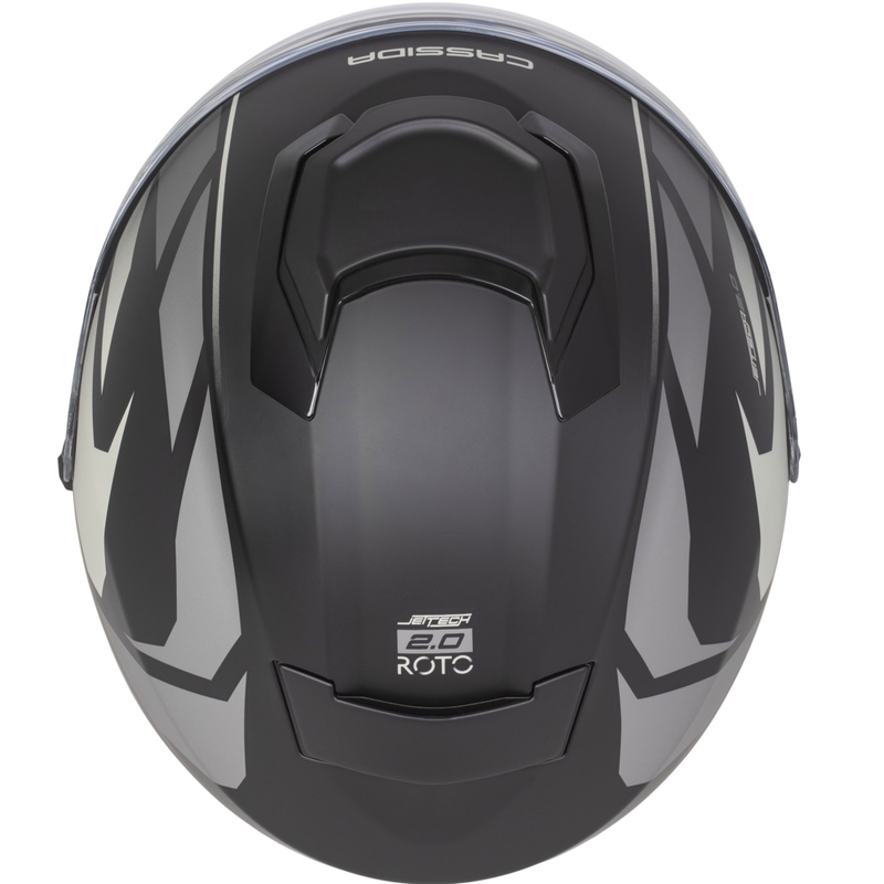 Kask motocyklowy Cassida Jet Tech 2.0 RoTo Open Face, matowy, czarno-szaro-biały