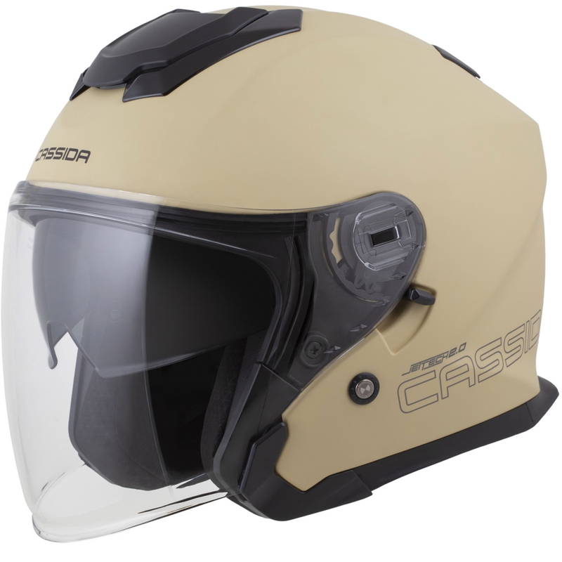 Kask motocyklowy Cassida Jet Tech 2.0 RoTo Open Face Matte Sand-Black-Gray