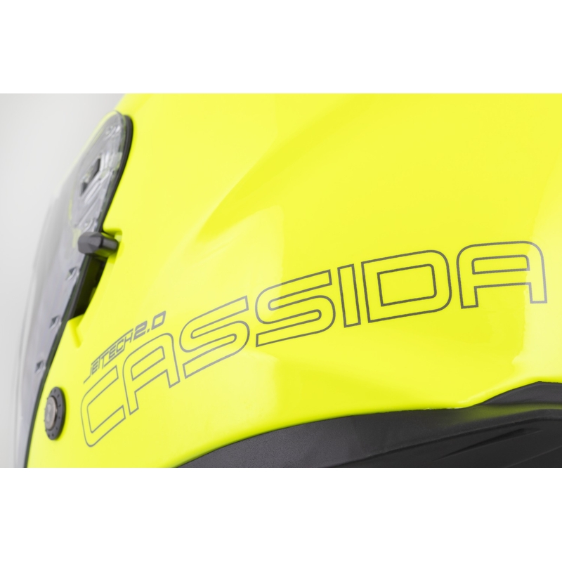 Kask motocyklowy otwarty Cassida Jet Tech 2.0 RoTo w kolorze fluo żółto-czarno-szarym