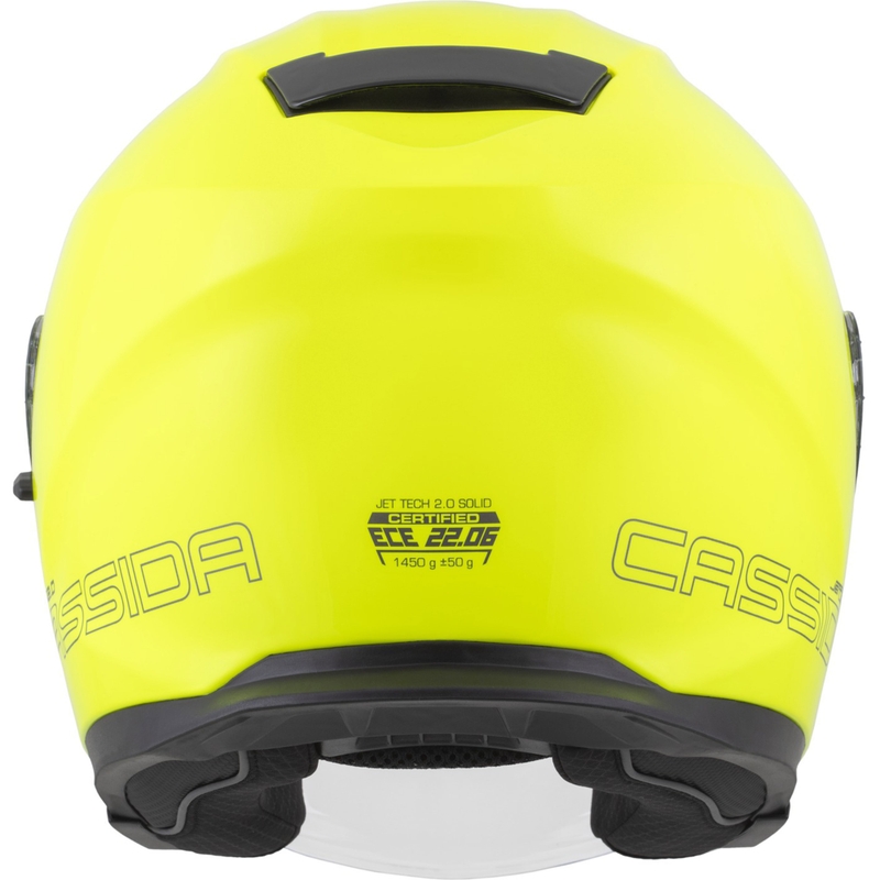 Kask motocyklowy otwarty Cassida Jet Tech 2.0 RoTo w kolorze fluo żółto-czarno-szarym