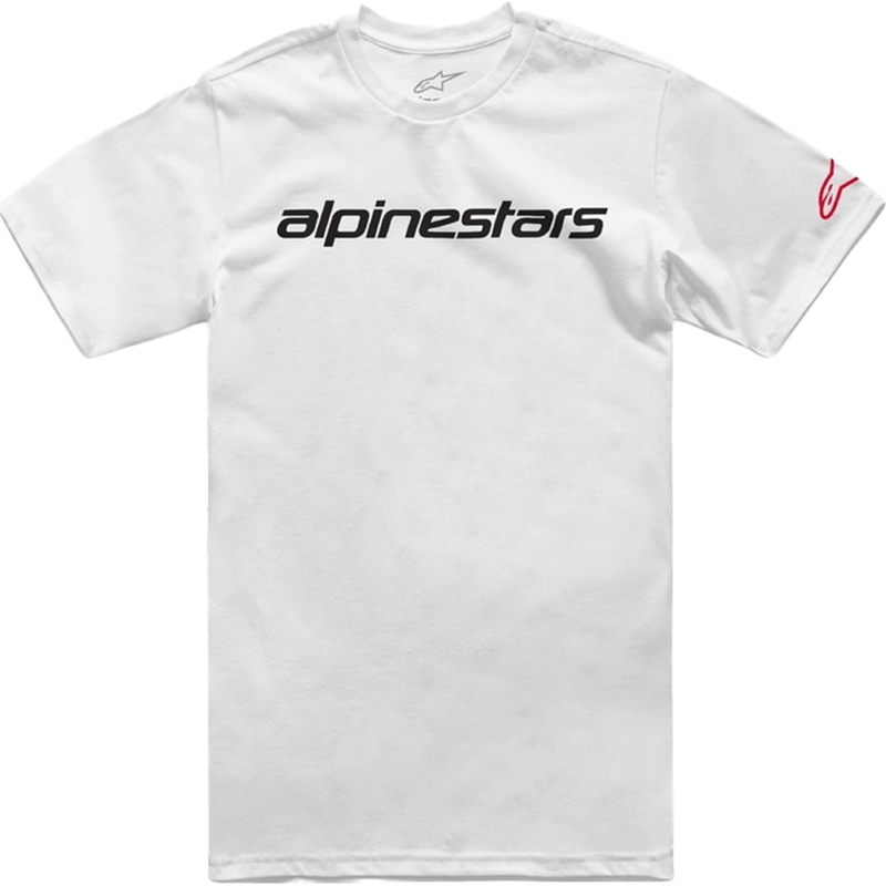Koszulka Alpinestars Linear Wordmark 2.0 CSF w kolorze biało-czerwono-czarnym
