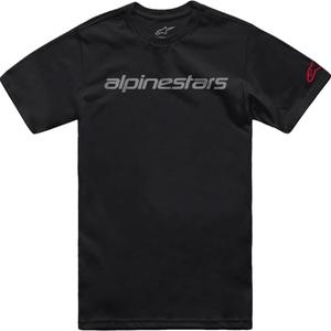 Koszulka Alpinestars Linear Wordmark 2.0 CSF czarno-szaro-czerwona