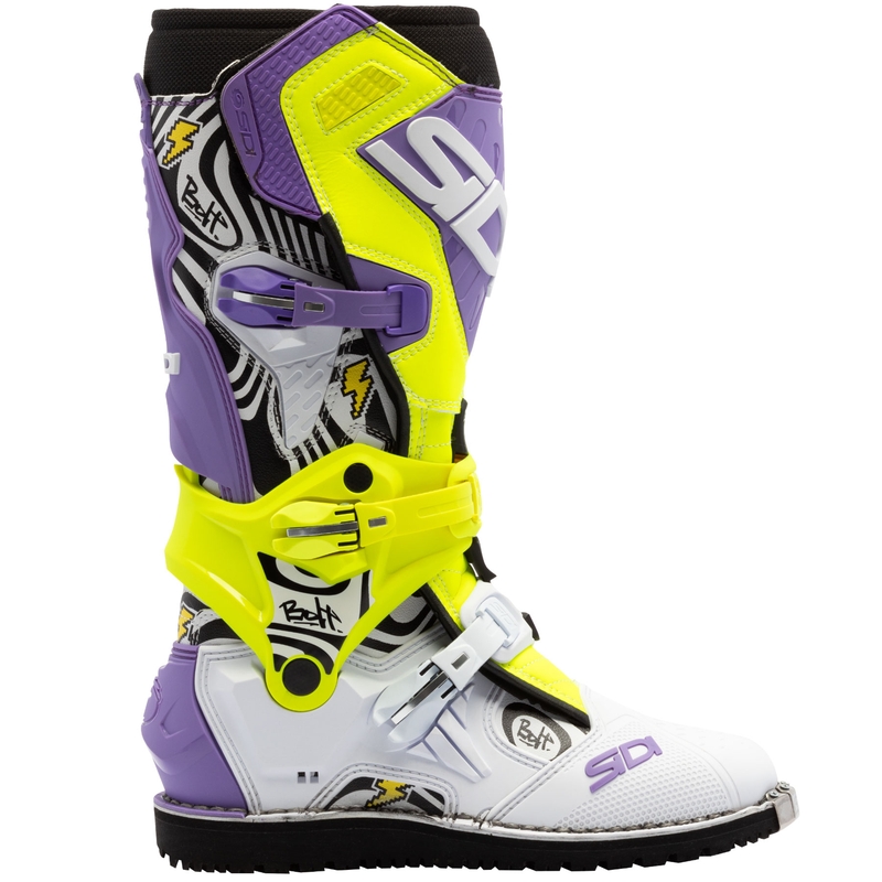 Buty motocyklowe SiDi Crossair HD End BB002 fioletowo-żółto-białe