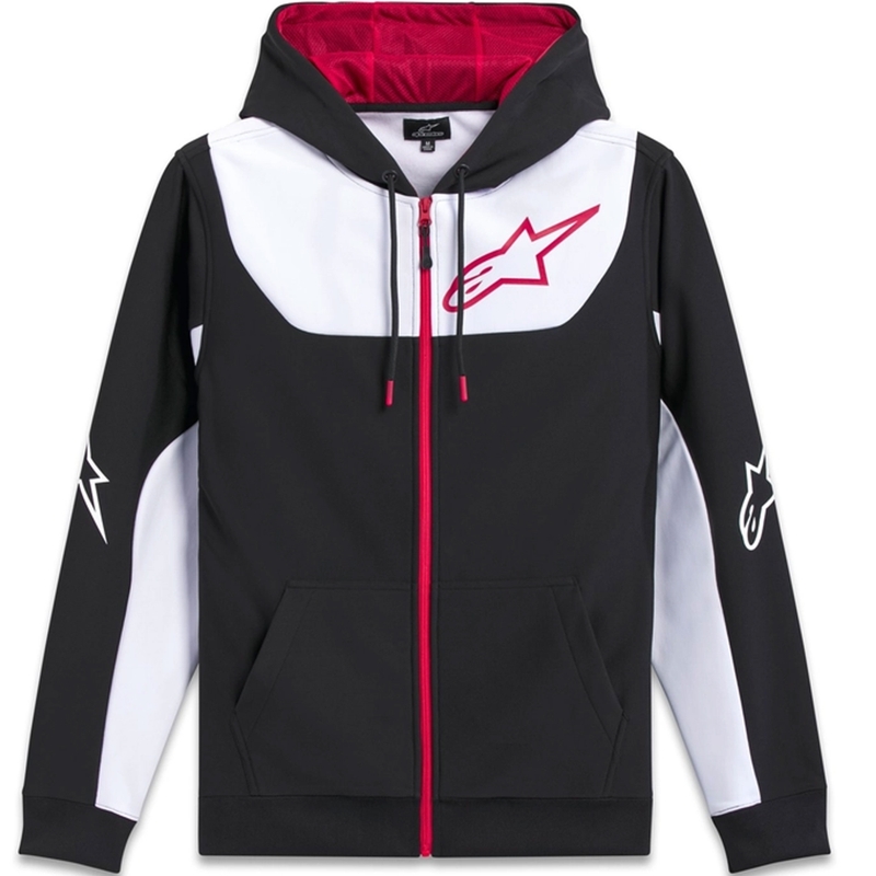 Bluza z kapturem Alpinestars Sessions 3 w kolorze czarno-biało-czerwonym
