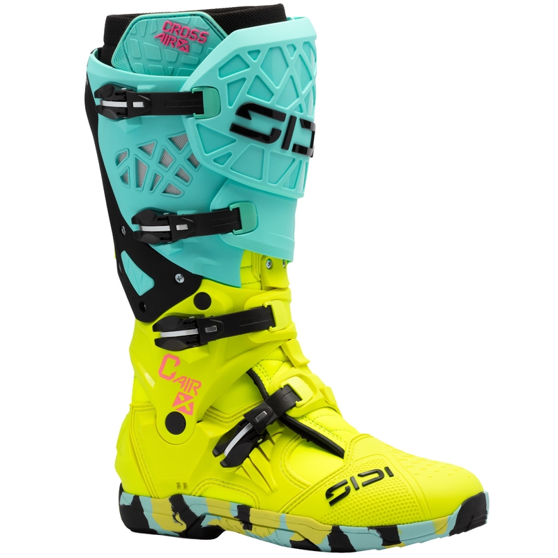 Buty motocyklowe SiDi Crossair X miętowo-fluo żółte