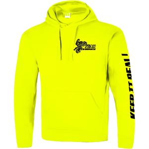 Bluza męska z kapturem Catch me if you can fluo yellow