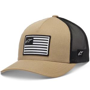Czapka Alpinestars Flag Snap Hat, piaskowo-czarno-biała