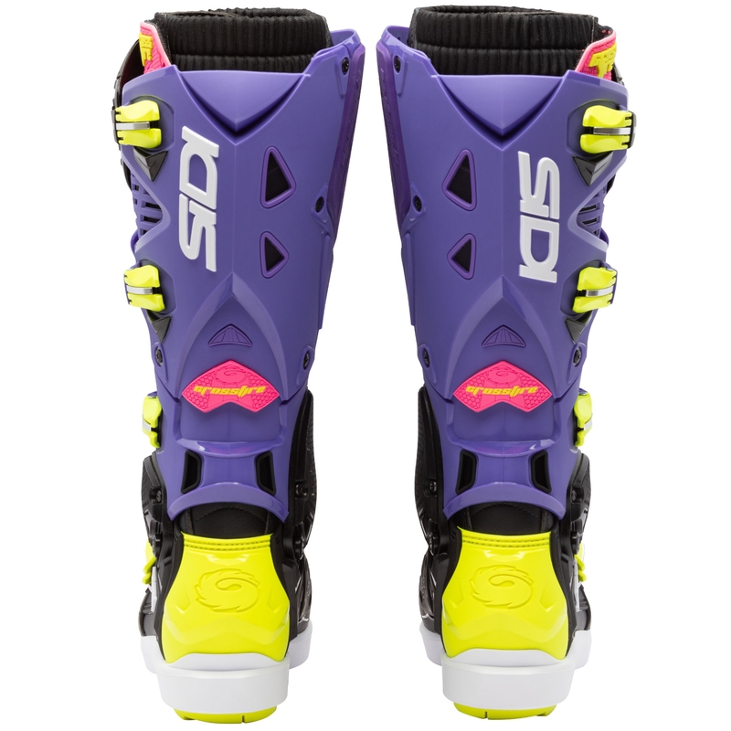 Buty motocyklowe SiDi Crossfire 3 SRS fioletowo-czarno-fluo-żółte