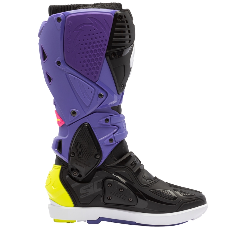 Buty motocyklowe SiDi Crossfire 3 SRS fioletowo-czarno-fluo-żółte