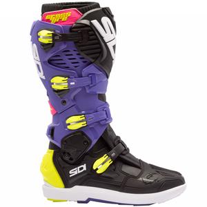 Buty motocyklowe SiDi Crossfire 3 SRS fioletowo-czarno-fluo-żółte