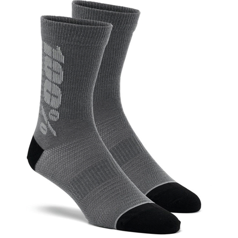 Skarpetki 100% - USA Rythym Merino Wool czarno-szare