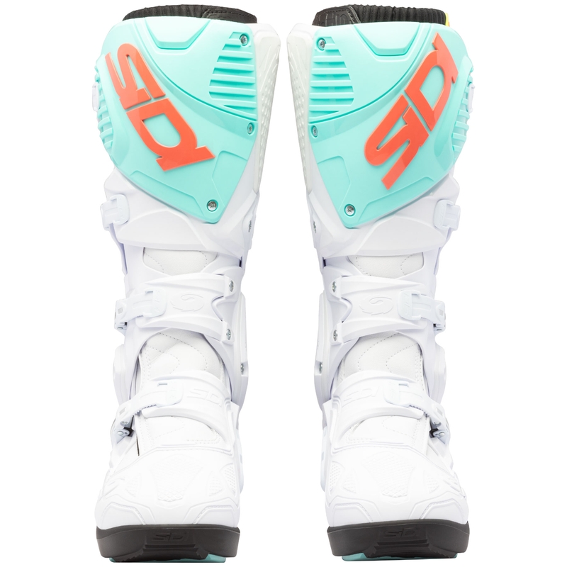 Buty motocyklowe SiDi Crossfire 3 SRS biało-fluo miętowo-fluo koralowe