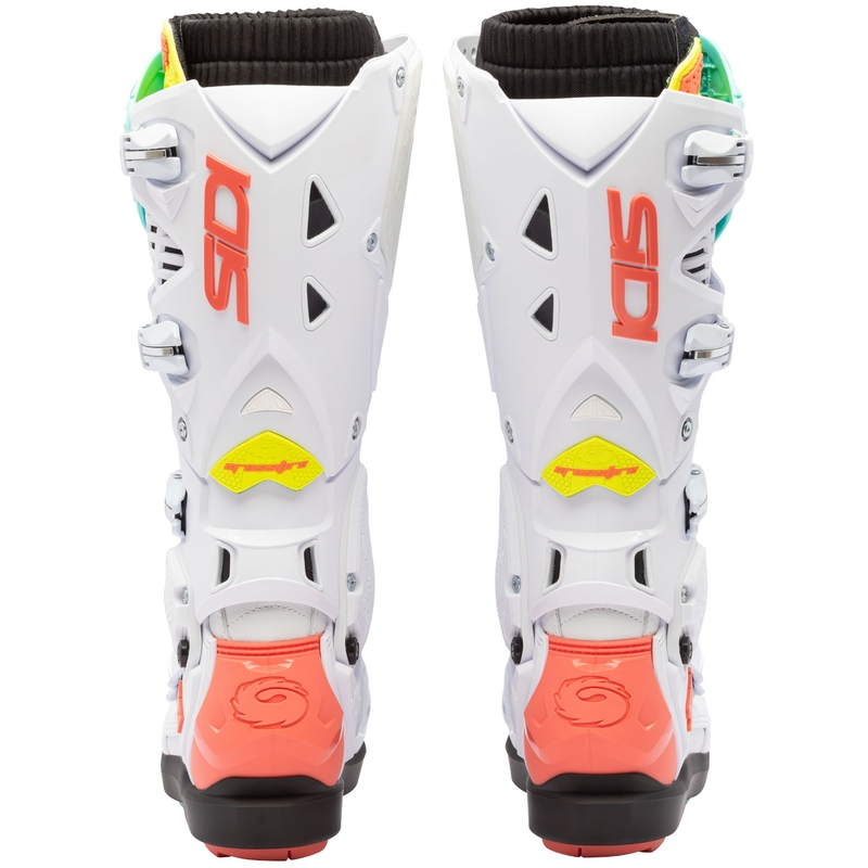 Buty motocyklowe SiDi Crossfire 3 SRS biało-fluo miętowo-fluo koralowe