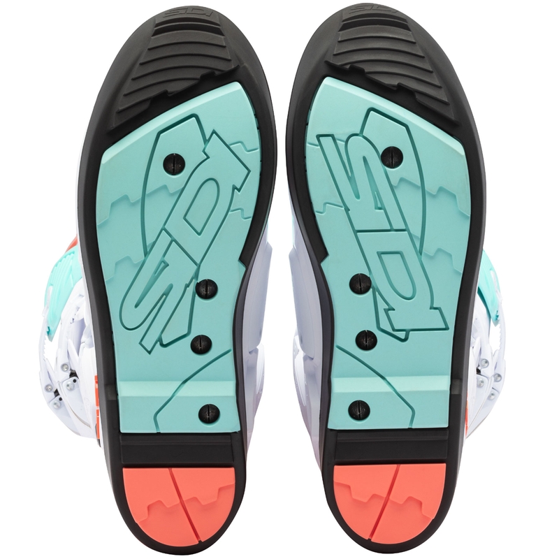 Buty motocyklowe SiDi Crossfire 3 SRS biało-fluo miętowo-fluo koralowe