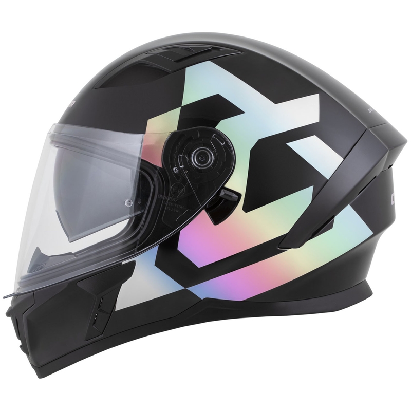 Kask motocyklowy integralny Cassida Orbit Grind Absolut w kolorze czarno-holograficznym