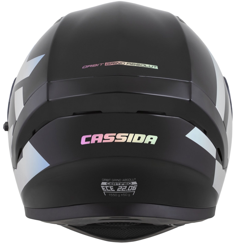 Kask motocyklowy integralny Cassida Orbit Grind Absolut w kolorze czarno-holograficznym