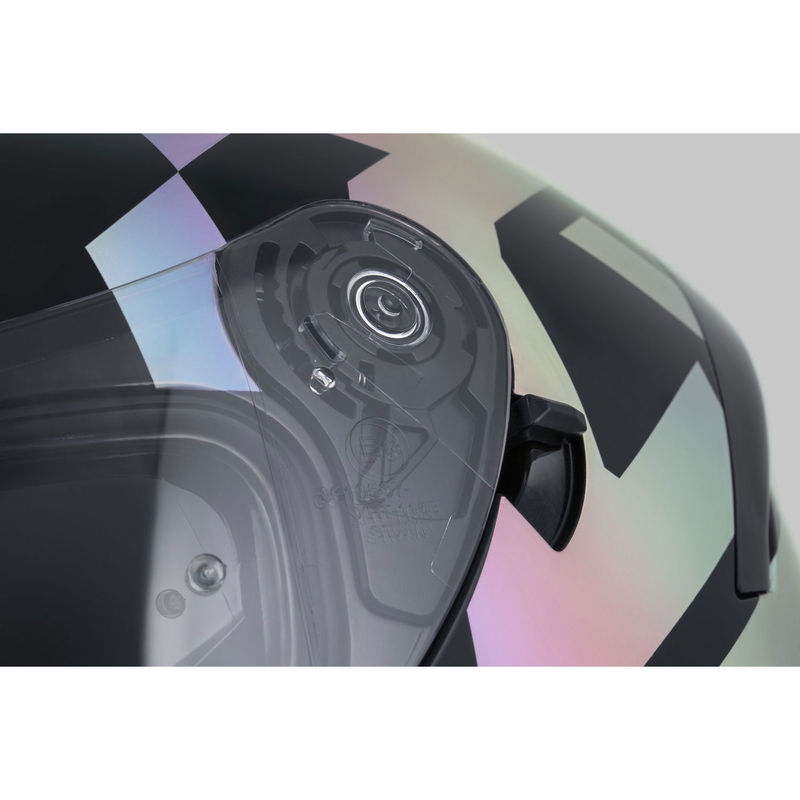 Kask motocyklowy integralny Cassida Orbit Grind Absolut w kolorze czarno-holograficznym