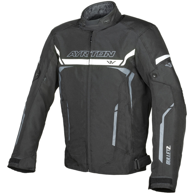 Kurtka motocyklowa Ayrton Bullet II czarno-biało-szara