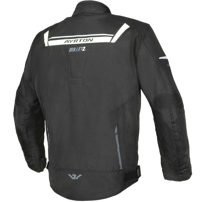 Kurtka motocyklowa Ayrton Bullet II czarno-biało-szara