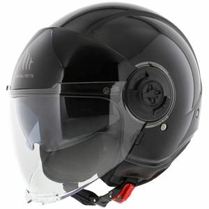 Kask motocyklowy otwarty MT Viale SV S błyszczący czarny
