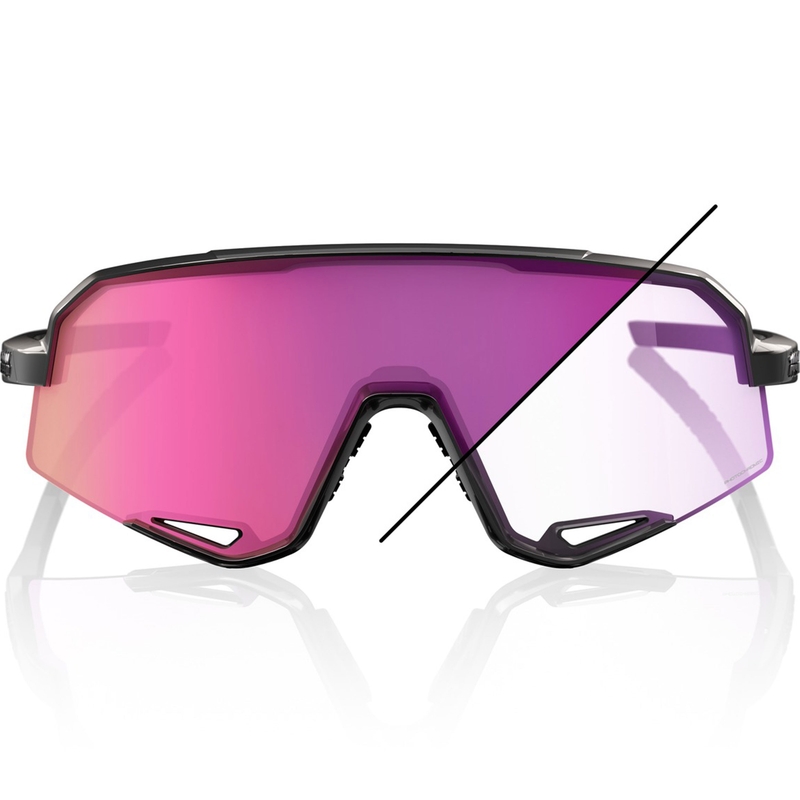 Okulary przeciwsłoneczne Slendale w 100% z fioletowymi soczewkami fotochromowymi