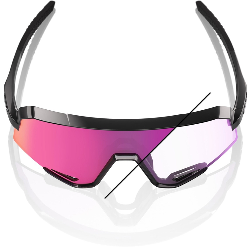 Okulary przeciwsłoneczne Slendale w 100% z fioletowymi soczewkami fotochromowymi