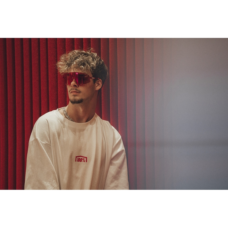 Okulary przeciwsłoneczne Slendale 100% z soczewkami HIPER Fire red