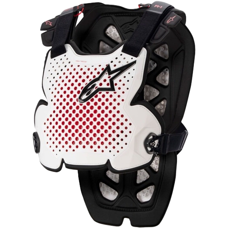 Ochraniacz klatki piersiowej Alpinestars A-1 PRO biało-czarno-czerwony