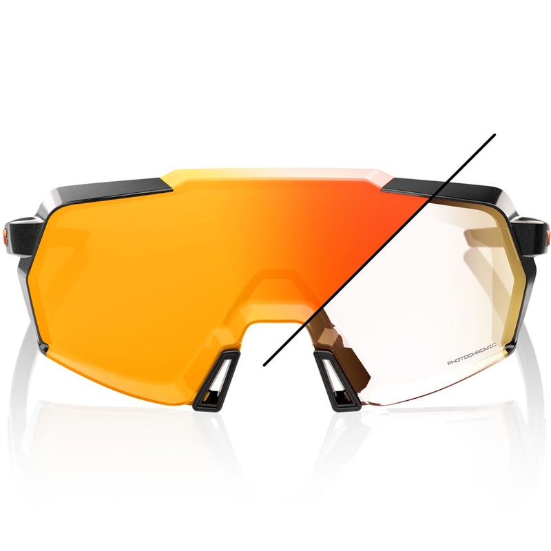 Okulary przeciwsłoneczne Korbin 100% z pomarańczowymi soczewkami fotochromowymi