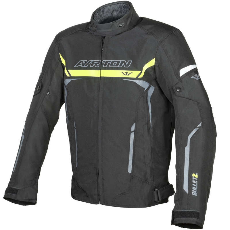 Kurtka motocyklowa Ayrton Bullet II czarno-fluo żółto-szara