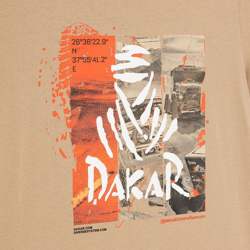 Koszulka Dakar DES 2025 w kolorze piaskowym
