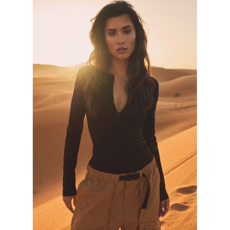 Damska koszulka Dakar DKR Zipp w kolorze czarnym