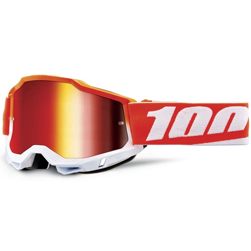 Okulary motocrossowe Accuri Matigofun 100% z czerwonym pleksiglasem