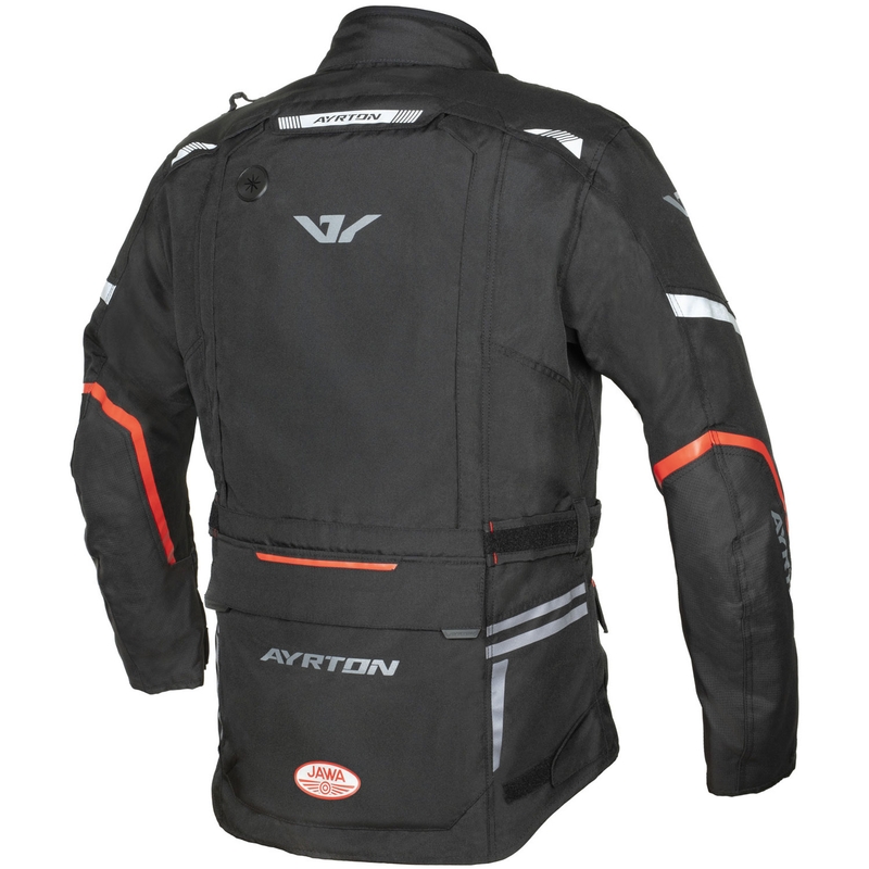 Kurtka motocyklowa Ayrton Trail Jawa czarno-czerwona