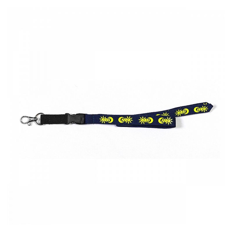 Smycz do kluczy VR46 Valentino Rossi SUN AND MOON niebiesko-żółta