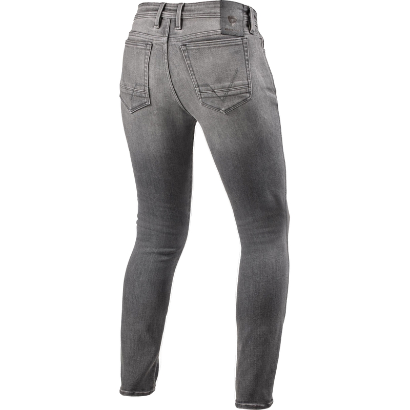 Revit Piston 3 Skinny Extra Cropped Jeansy motocyklowe Washed Grey