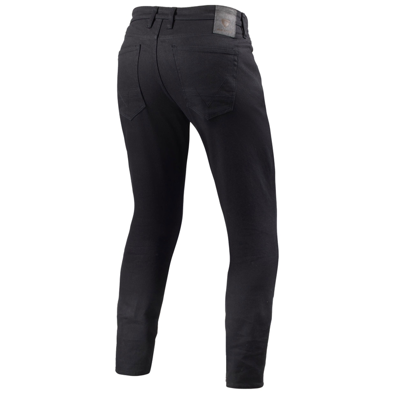 Revit Kai Skinny Extra Cropped Motocyklowe Jeansy Czarne