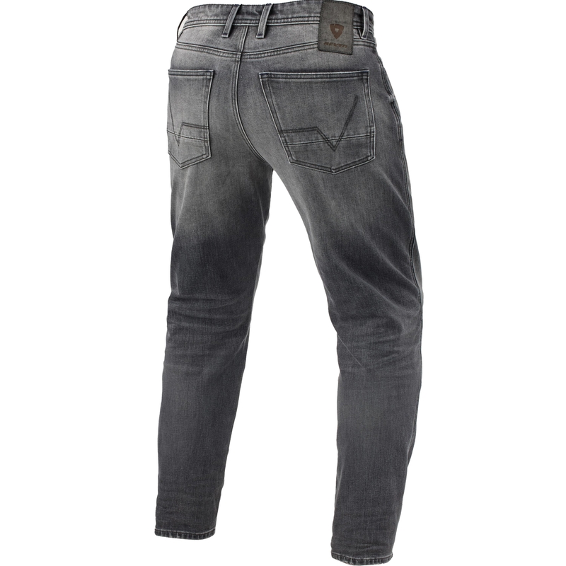 Revit Ortes TF Extra Cropped Motocyklowe Jeansy Washed Grey