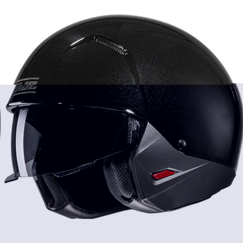 Kask otwarty z maską HJC i20N Solid metaliczny czarny