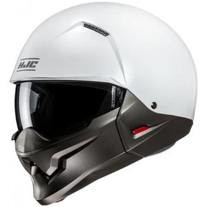 Kask otwarty z maską HJC i20N Solid perłowo biały