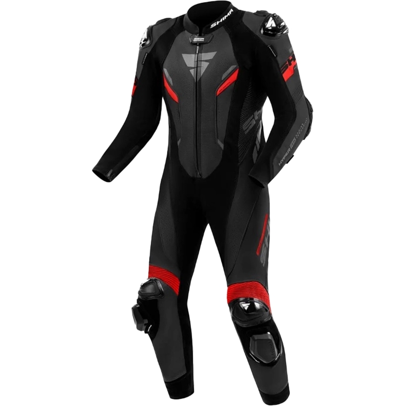 Skórzany kombinezon motocyklowy Shima Hyper-RS czarno-czerwony