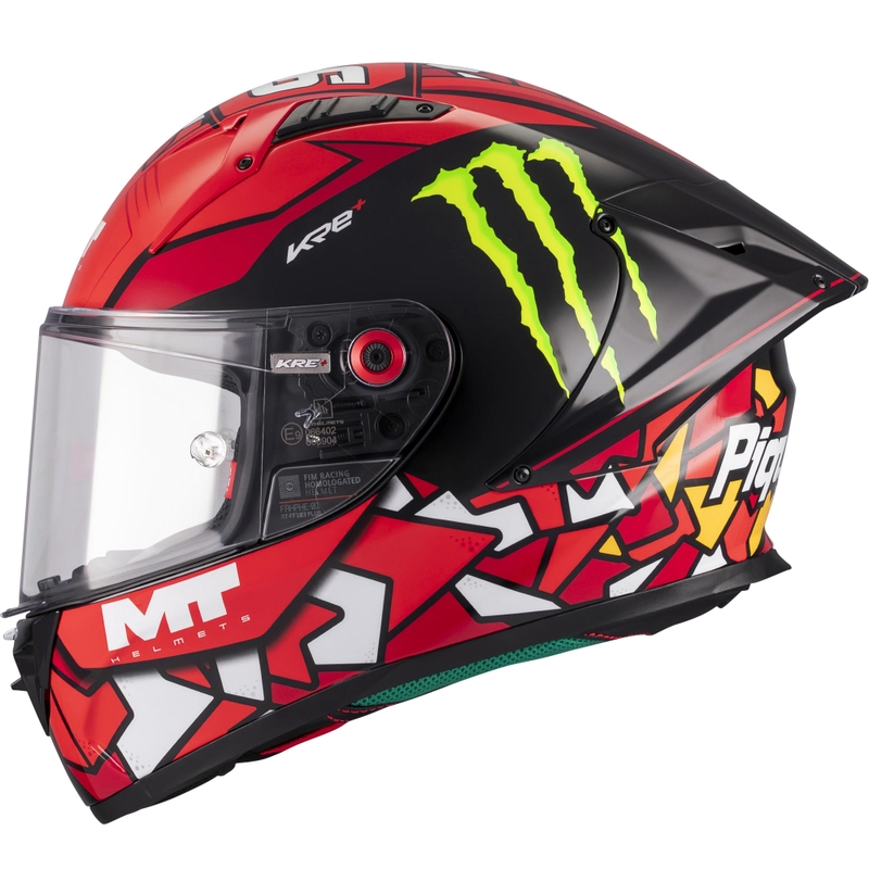 Kask motocyklowy integralny KRE + S Piqueras B5 FIM czerwono-czarny