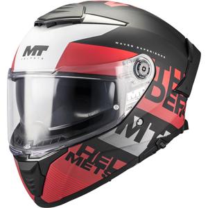 Kask motocyklowy integralny MT Thunder 4 SV Waves B5 matowy czarno-czerwony